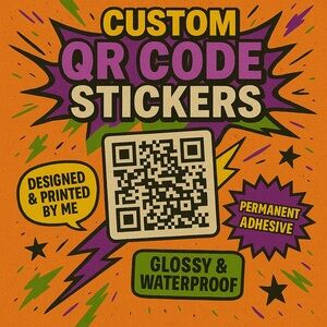 240 CUSTOM QR CODE Sticker Pack